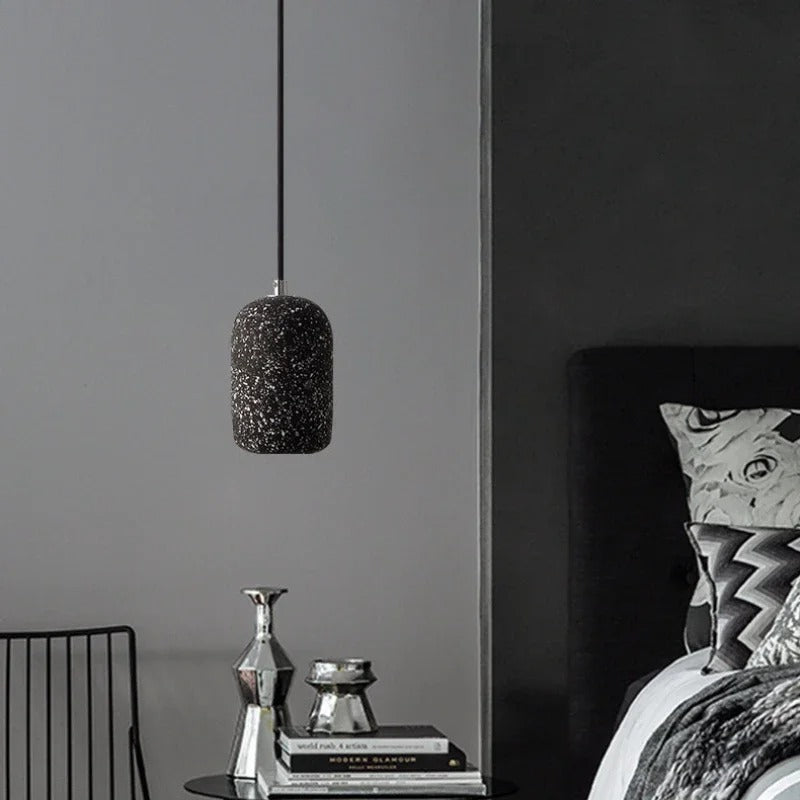 Keane - Modern Round Black Cord Hanging Pendant Ceiling Light