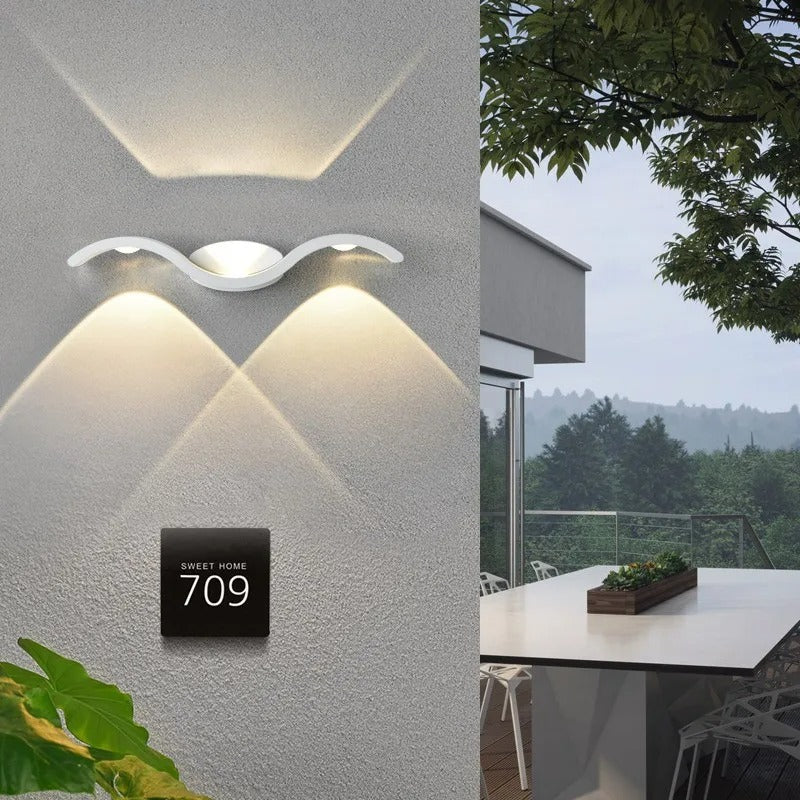 Daxton - Wave LED Up/Down Outdoor Wall Light