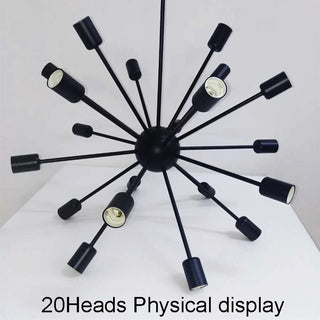 Judah - Black Vintage Industrial Multi Bulb Ceiling Light