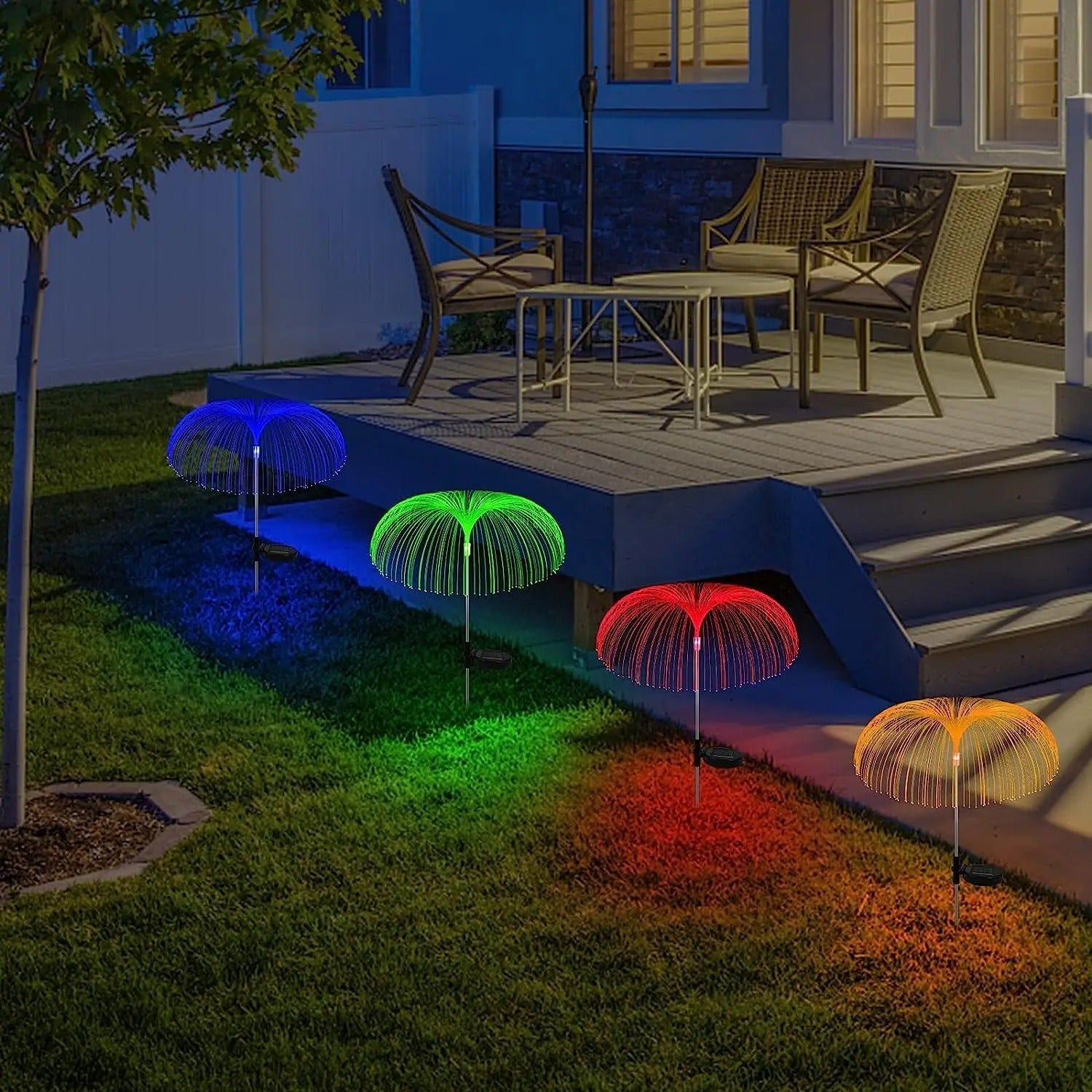 Frey - Solar Fiber Optic Jellyfish Garden Lights