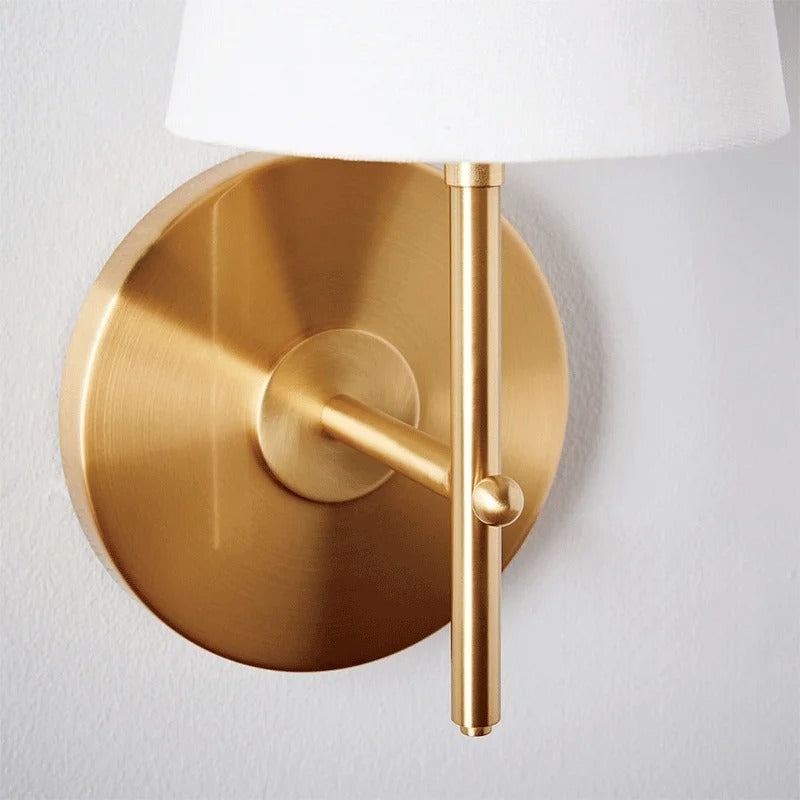 Amera - Modern/Vintage Fabric Shade Wall Light