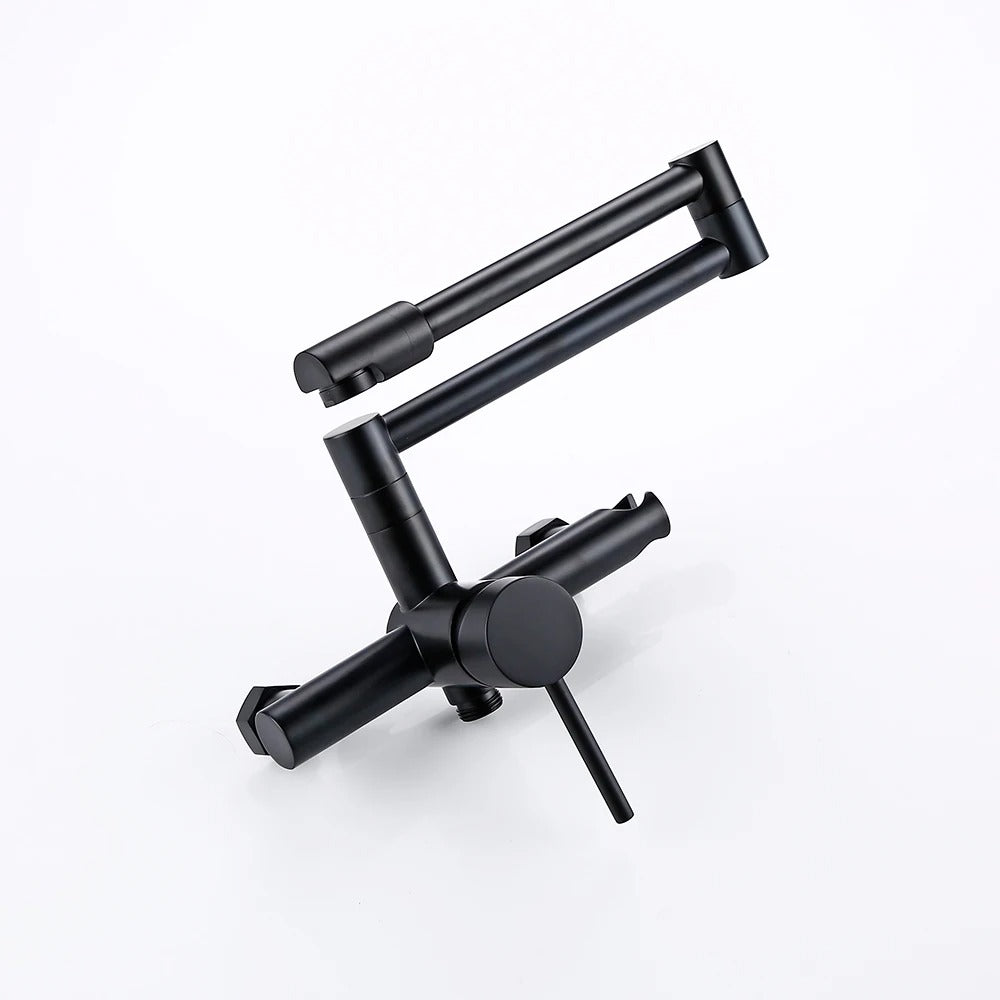 Callen - Brass Wall Mounted Double-Jointed Sink Tap With Spray Gun