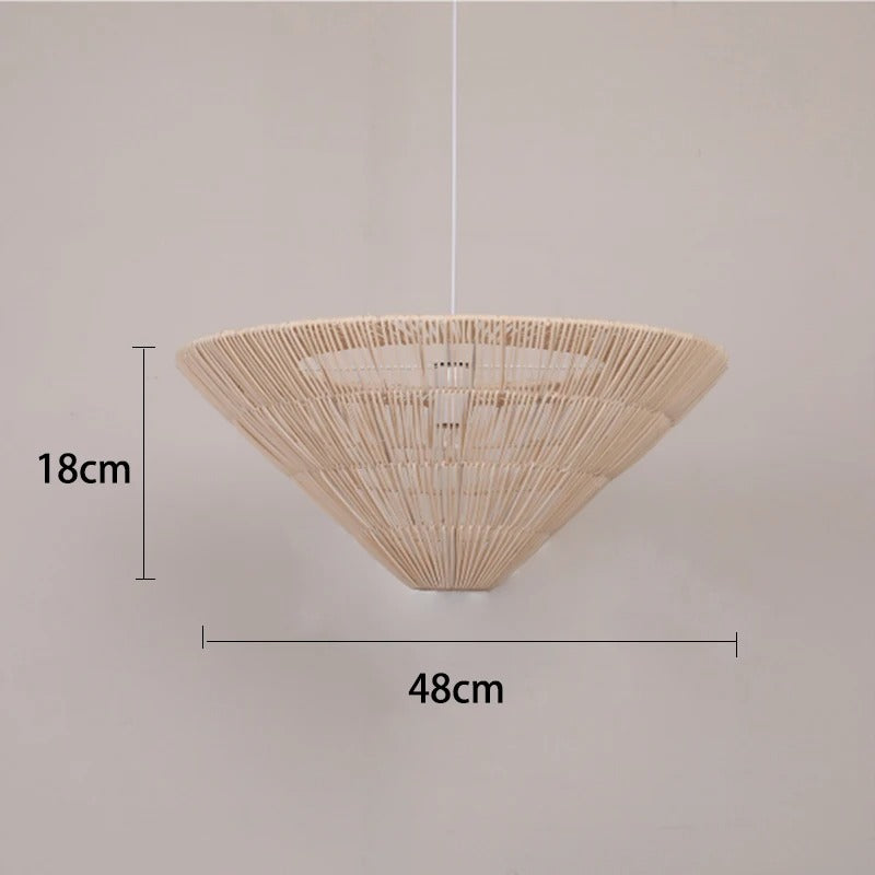 Natali - Rattan Hand-Knitted Cone Ceiling Light