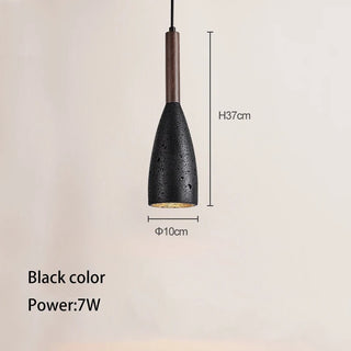 Arlene - Modern Hanging Round Cone Stone Pendant Ceiling Light