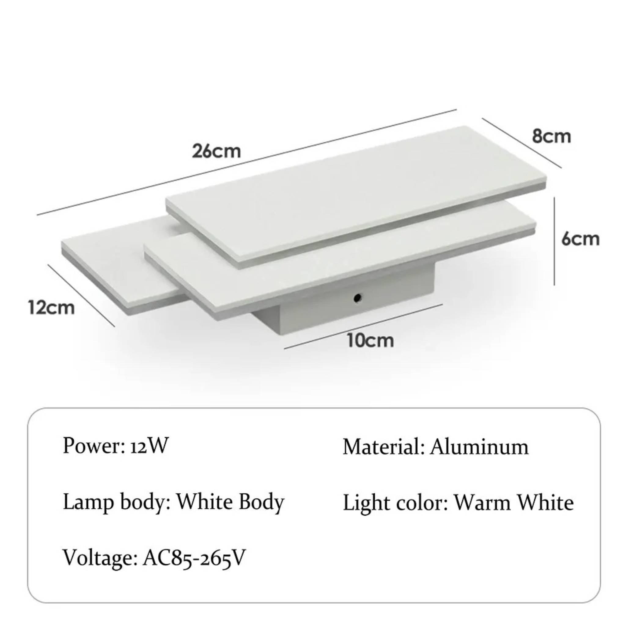 Isidro - Modern Black White Geometric Wall Light