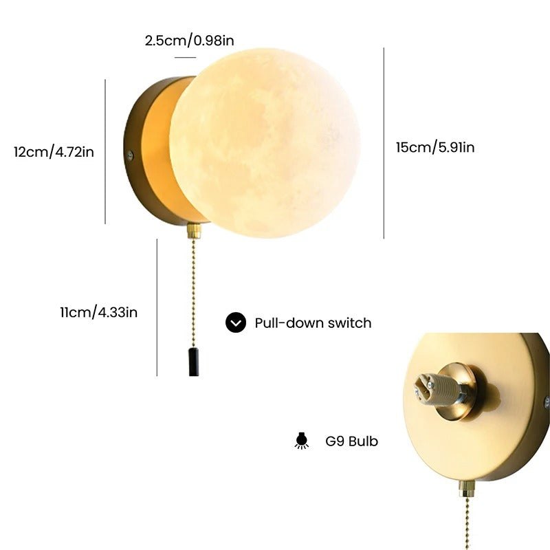 Rowyn - Modern Moon Ball Wall Light