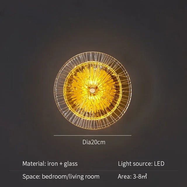 FKL - Modern Round Crystal Wall Lamp
