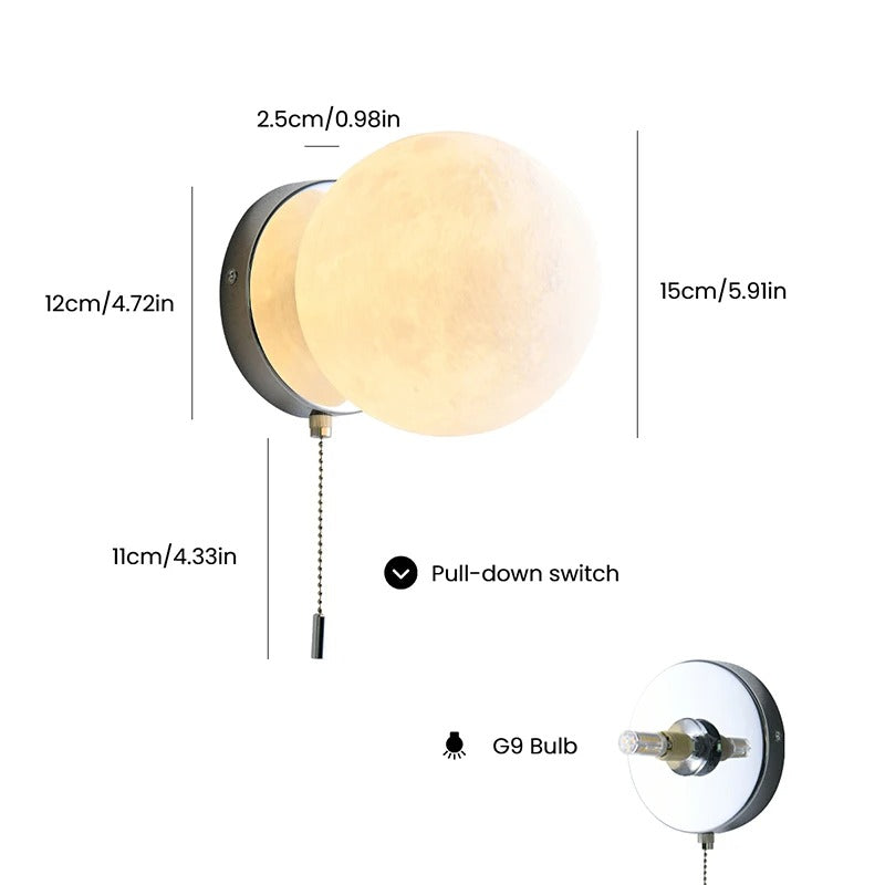 Rowyn - Modern Moon Ball Wall Light