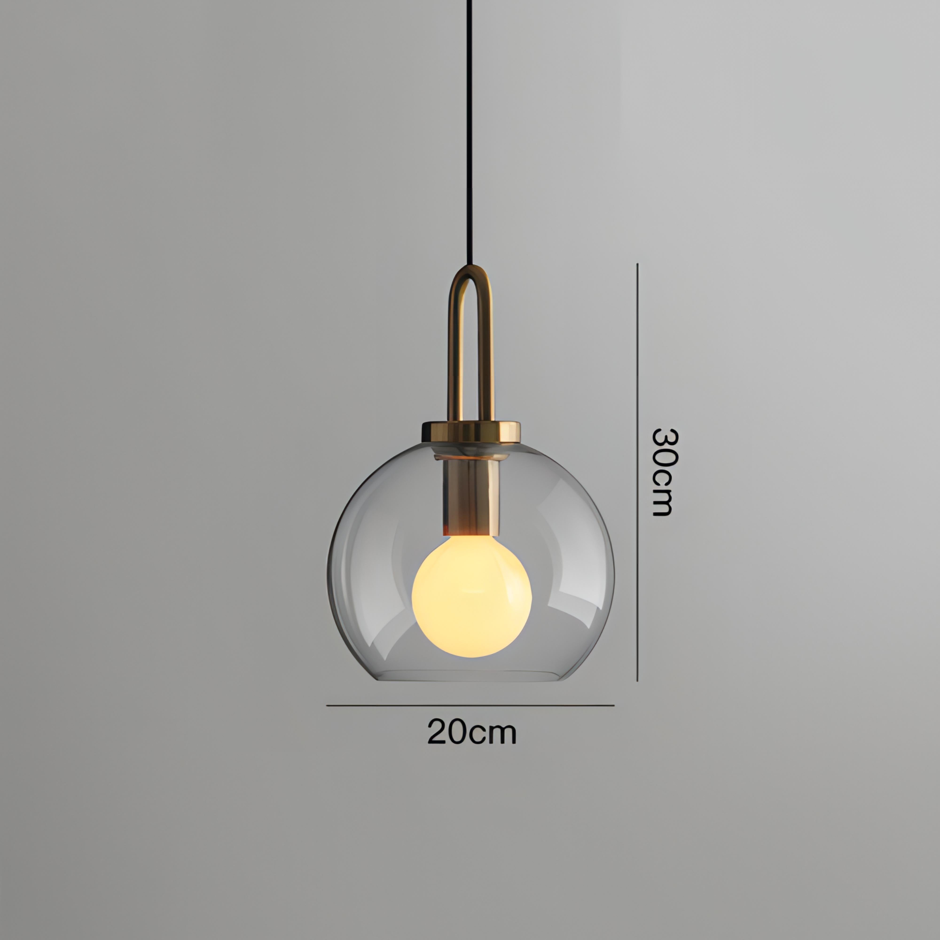 Lyllah - Postmodern Round Glass Pendant Hanging Ceiling Light