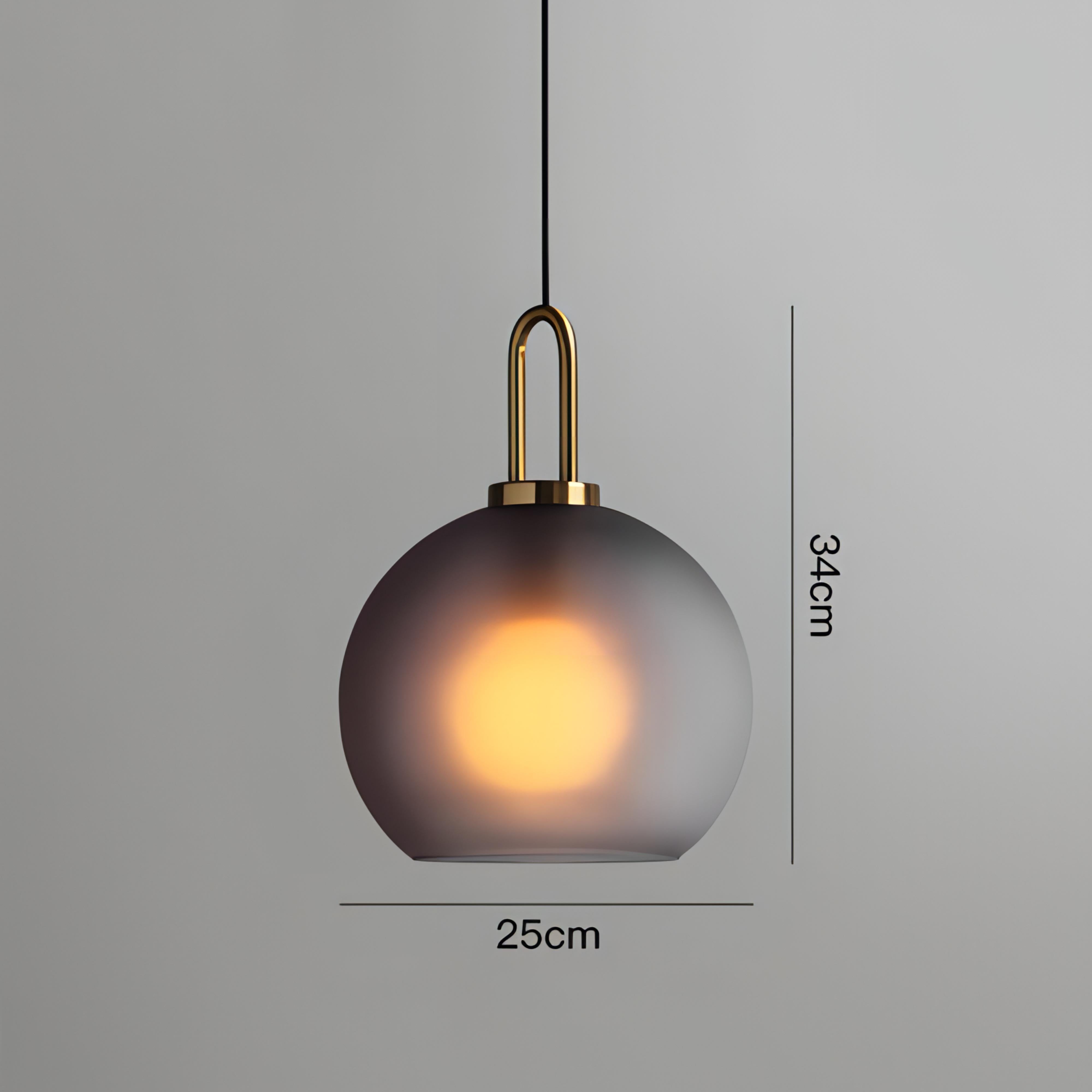 Lyllah - Postmodern Round Glass Pendant Hanging Ceiling Light