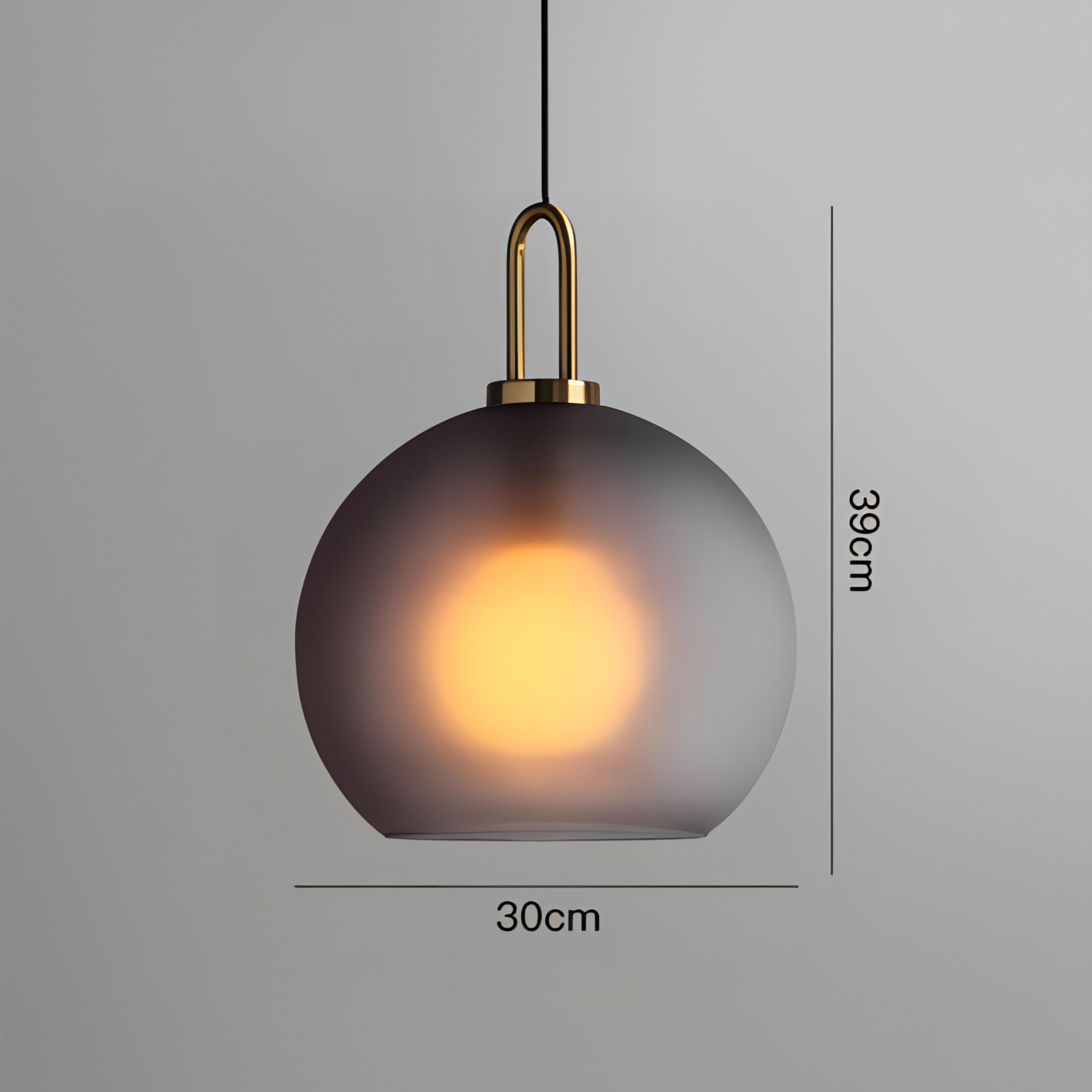 Lyllah - Postmodern Round Glass Pendant Hanging Ceiling Light