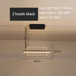 Sterling - Rectangle Modern Hanging Chandelier