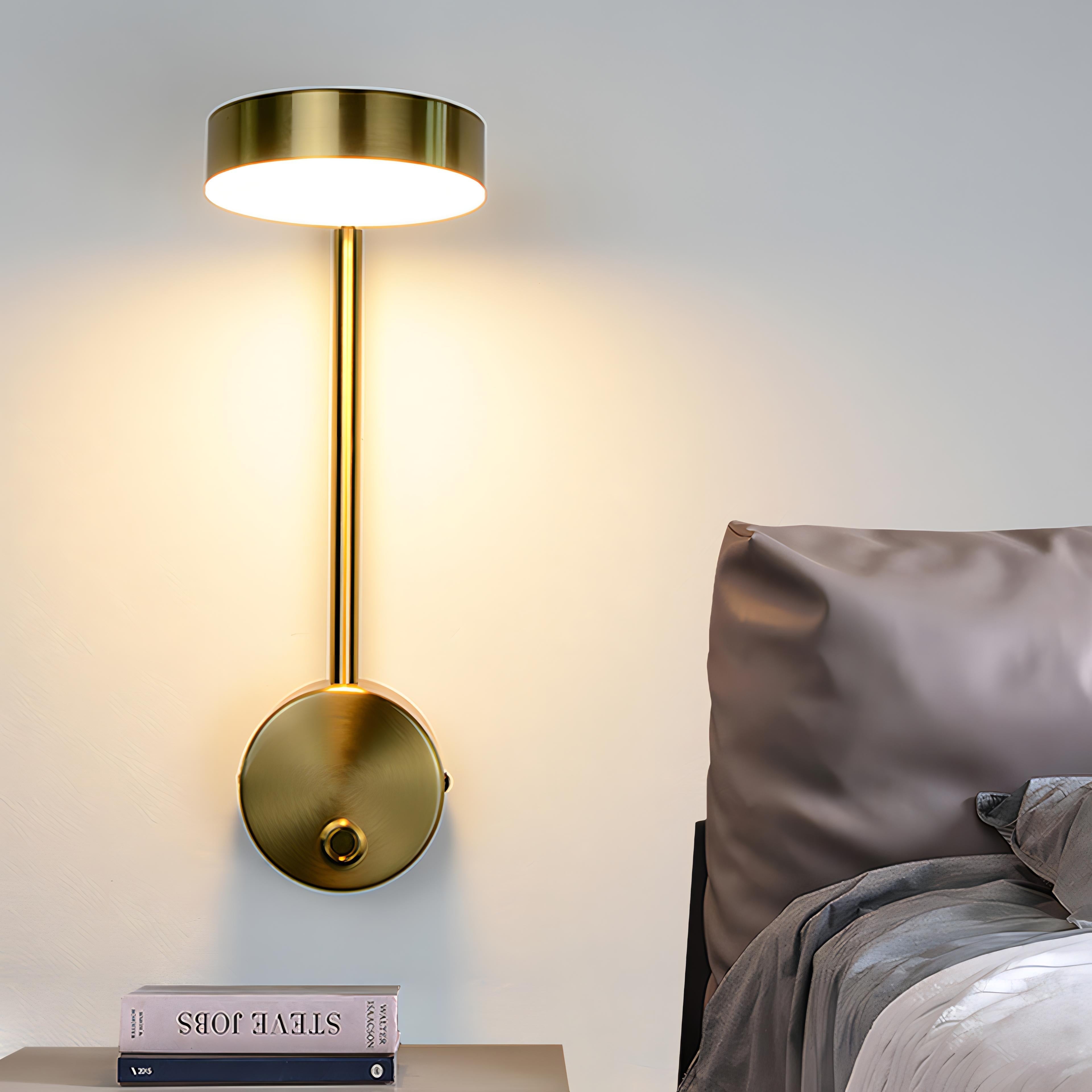 Soleil - Gold Round Adjustable Wall Light