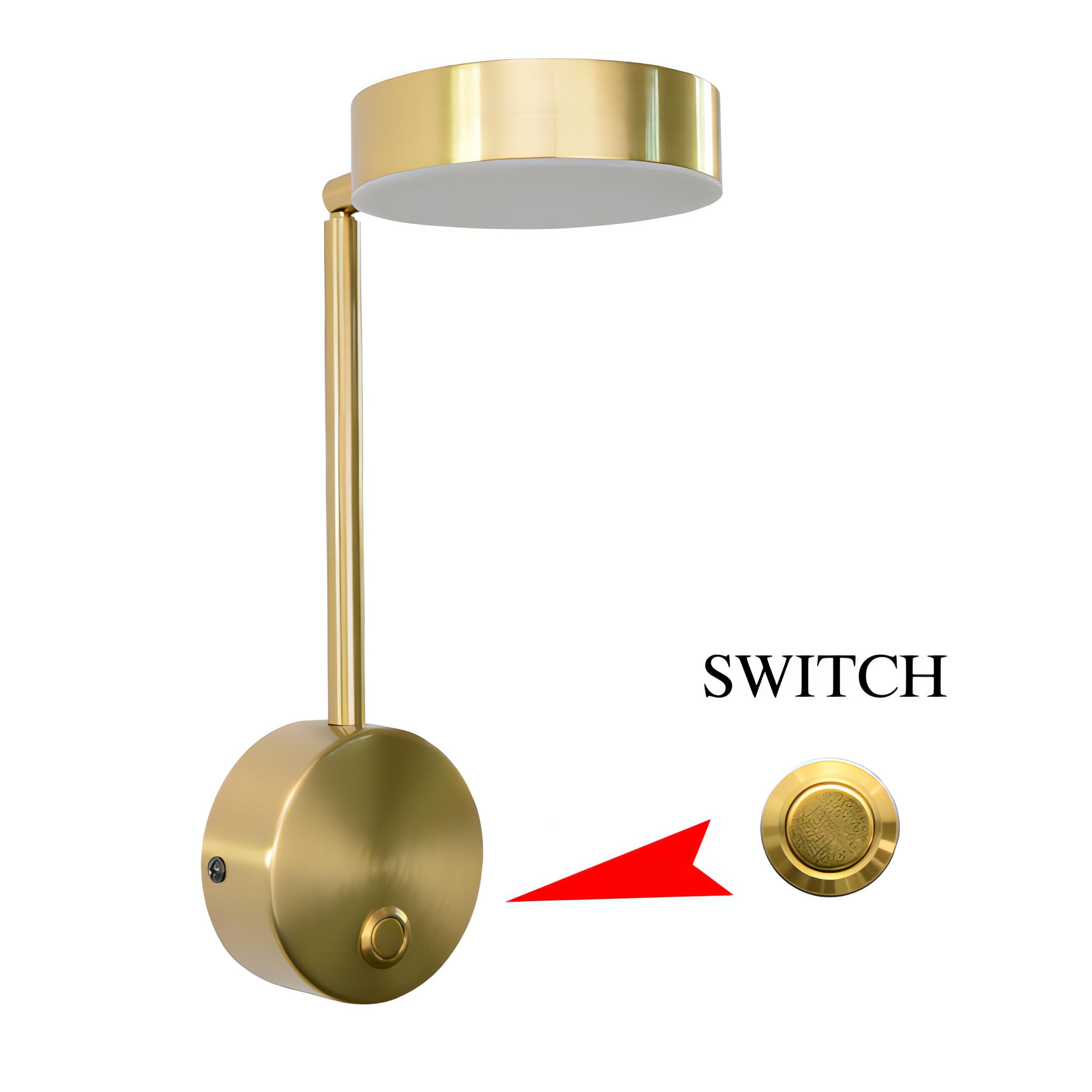 Soleil - Gold Round Adjustable Wall Light