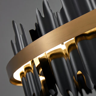 Regina - Circular Hanging Gold Modern Chandelier Ceiling Light