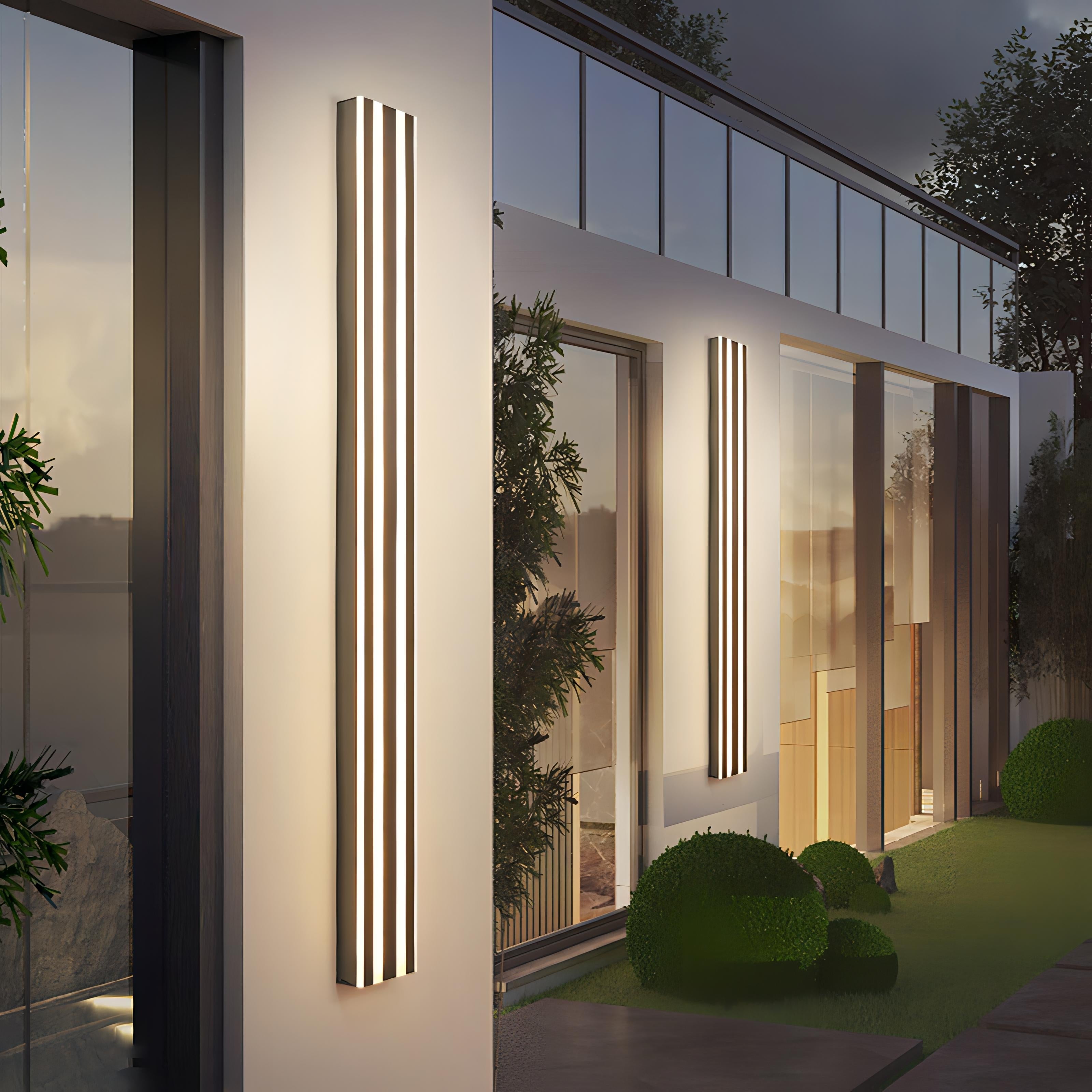 Abe - Stripe Gold Modern LED Outdoor Wall light Bar
