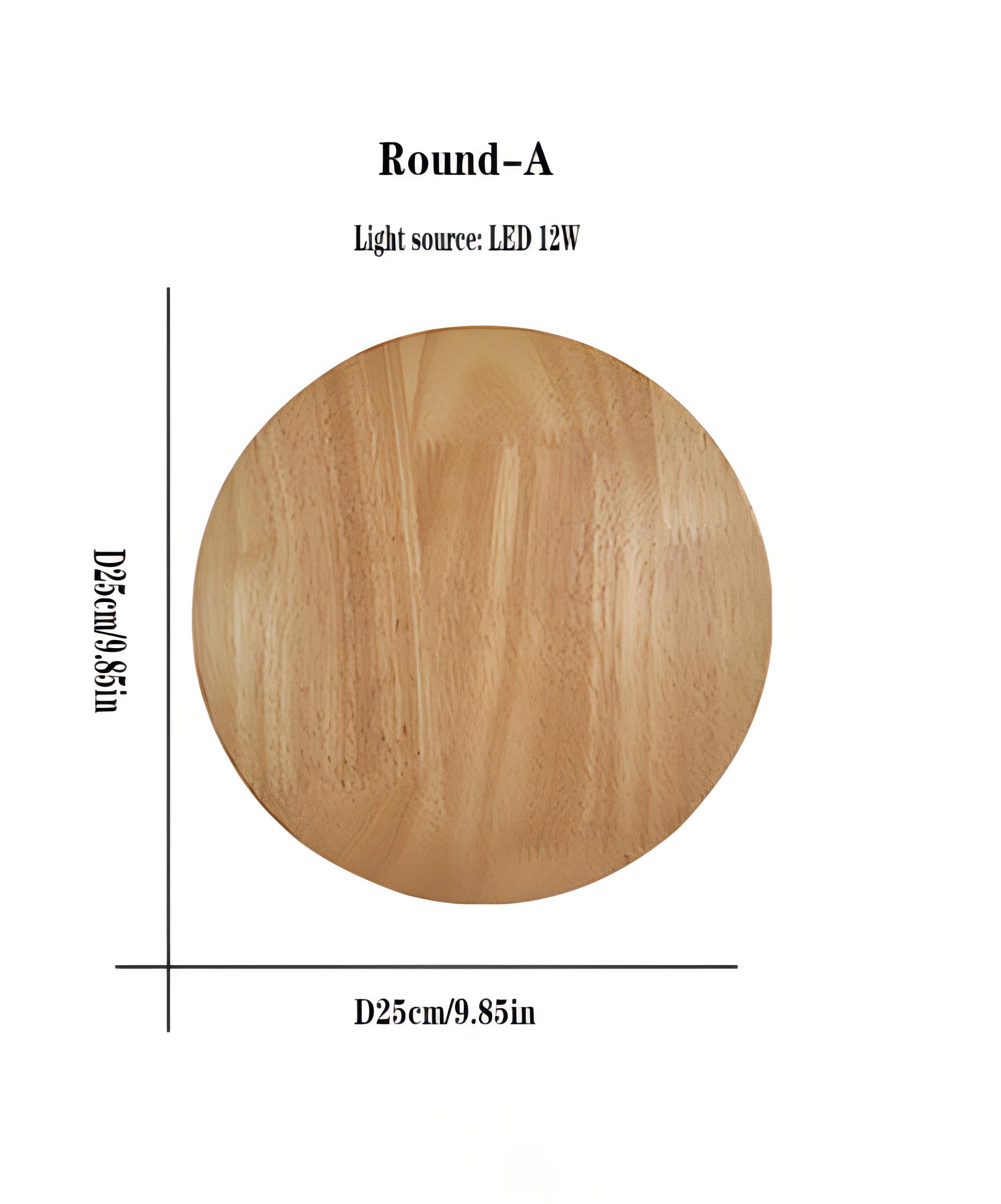 Willow - Nordic Sconce Round Wooden Wall Light