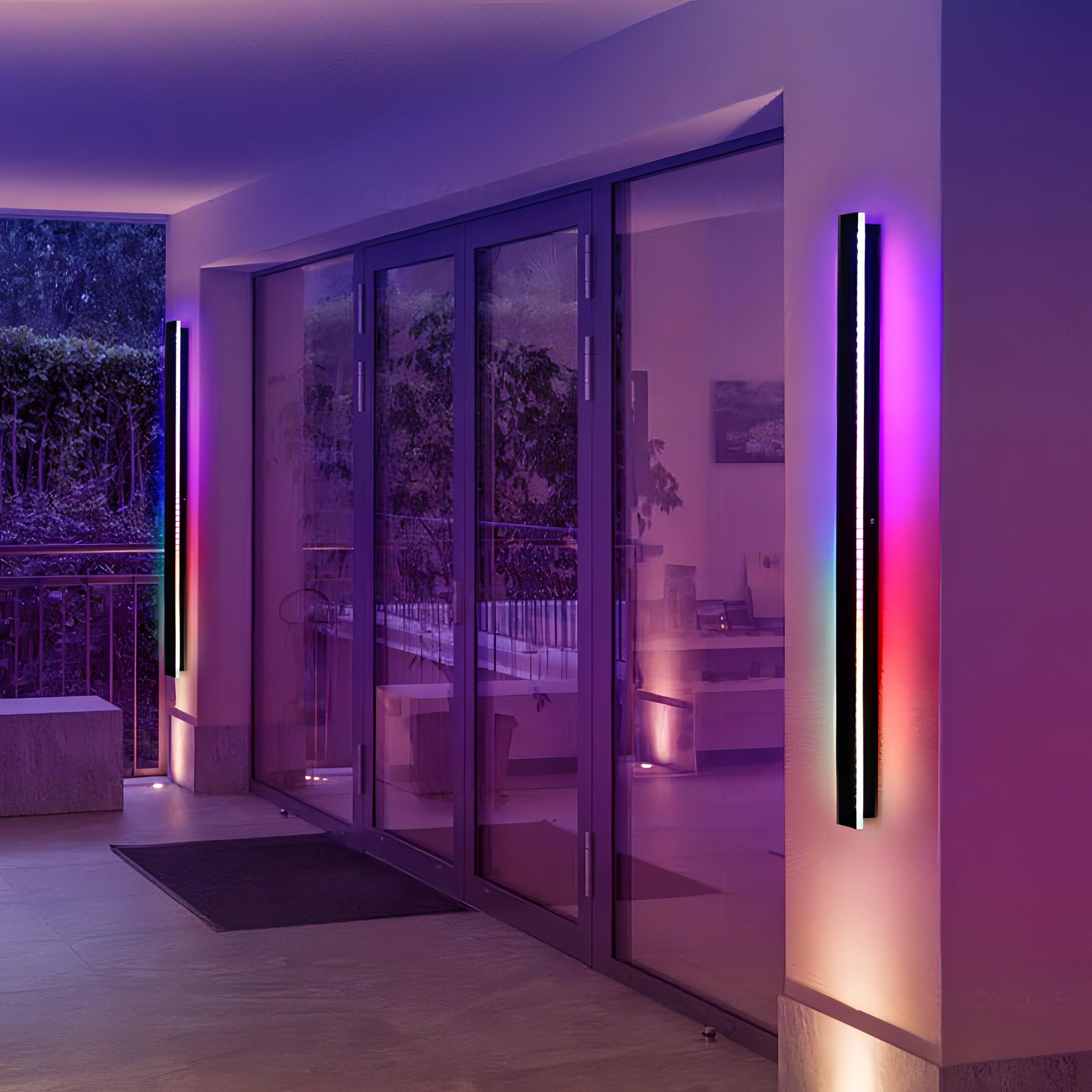 Asya - RGB Multicoloured Outdoor Wall Light Bar Waterproof