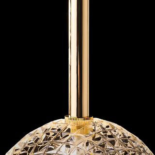 Breena - Modern Round Tube Patterned Glass Hanging Ceiling Light