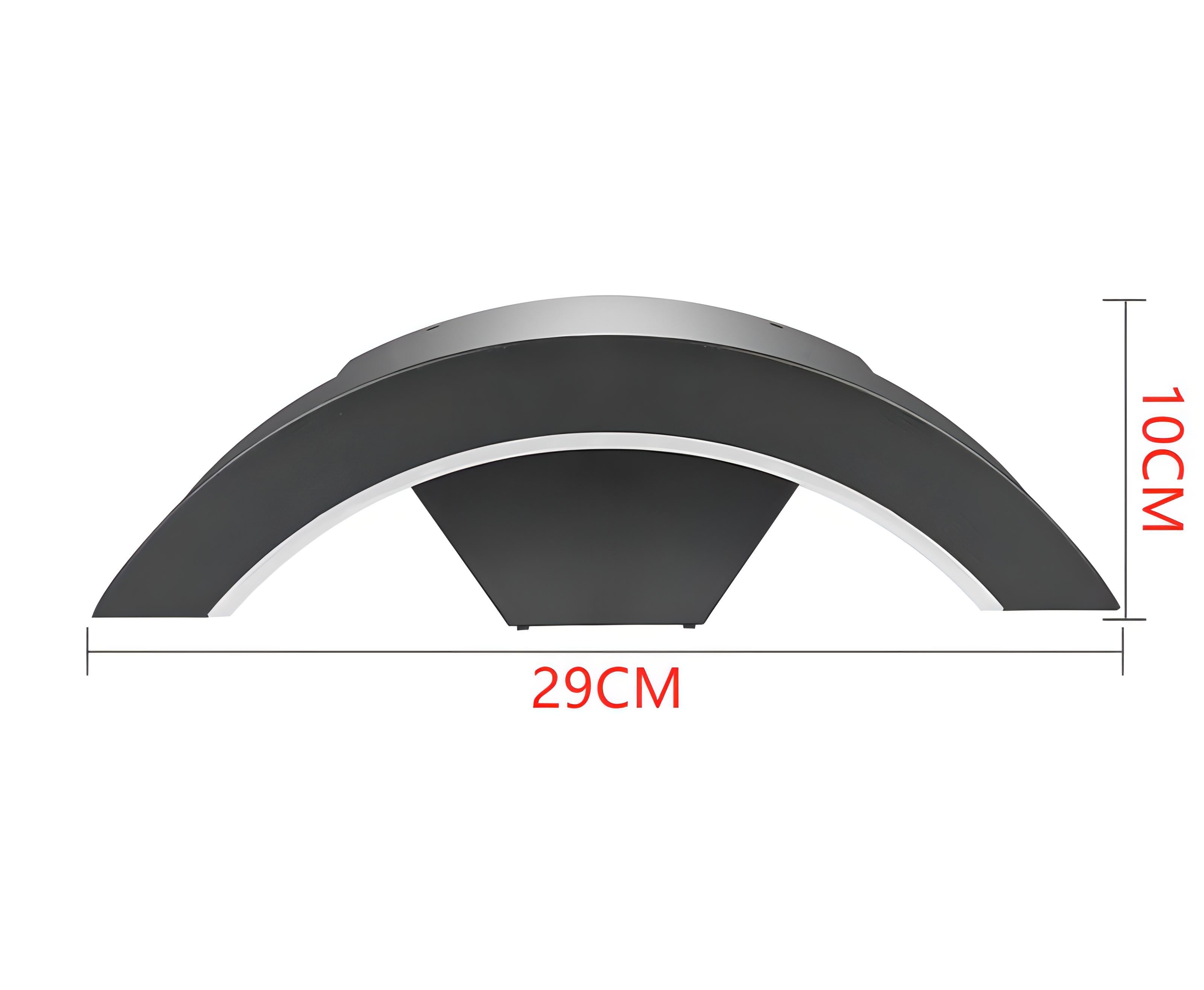 Basil - Curved Pan Outdoor Wall Light Bar