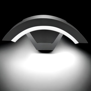Basil - Curved Pan Outdoor Wall Light Bar