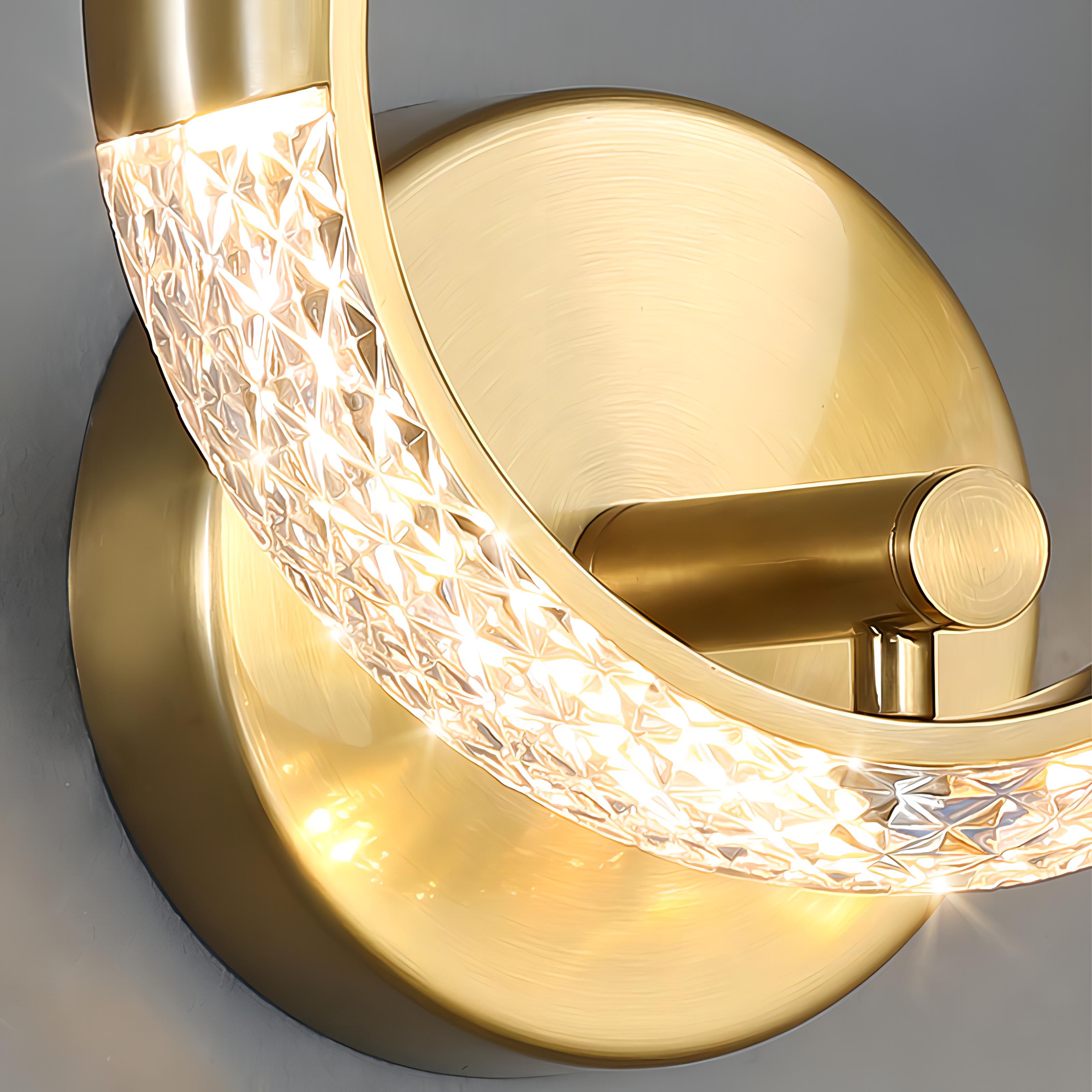 Ziva - Crystal LED Round Wall Light