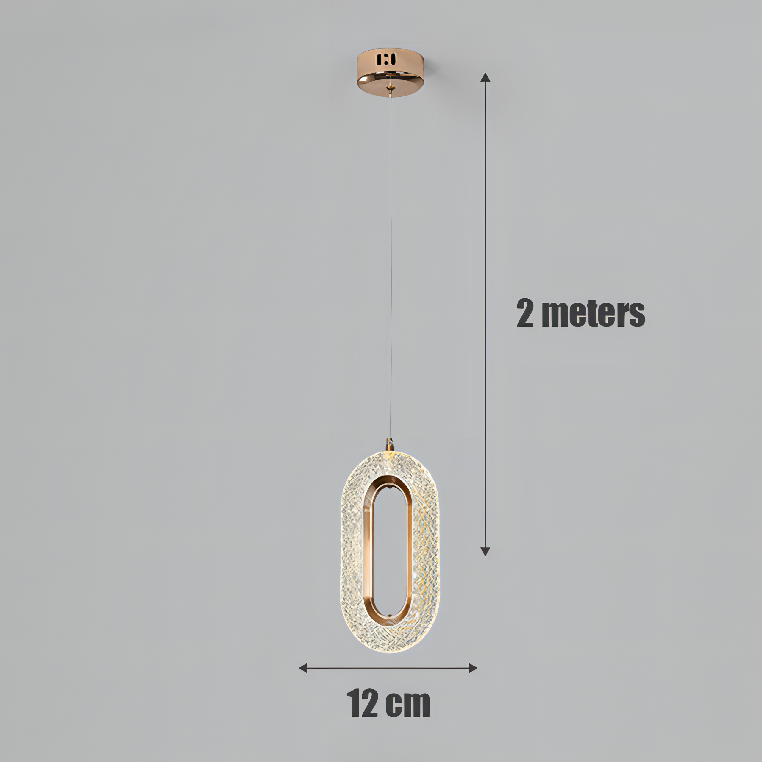 Breena - Modern Round Tube Patterned Glass Hanging Ceiling Light