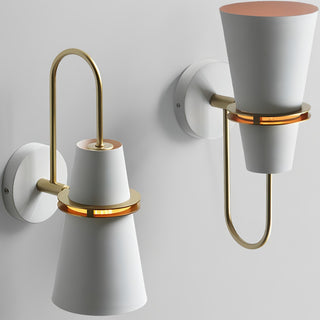Nash - Cone Modern Curved Gold Bar Wall Light