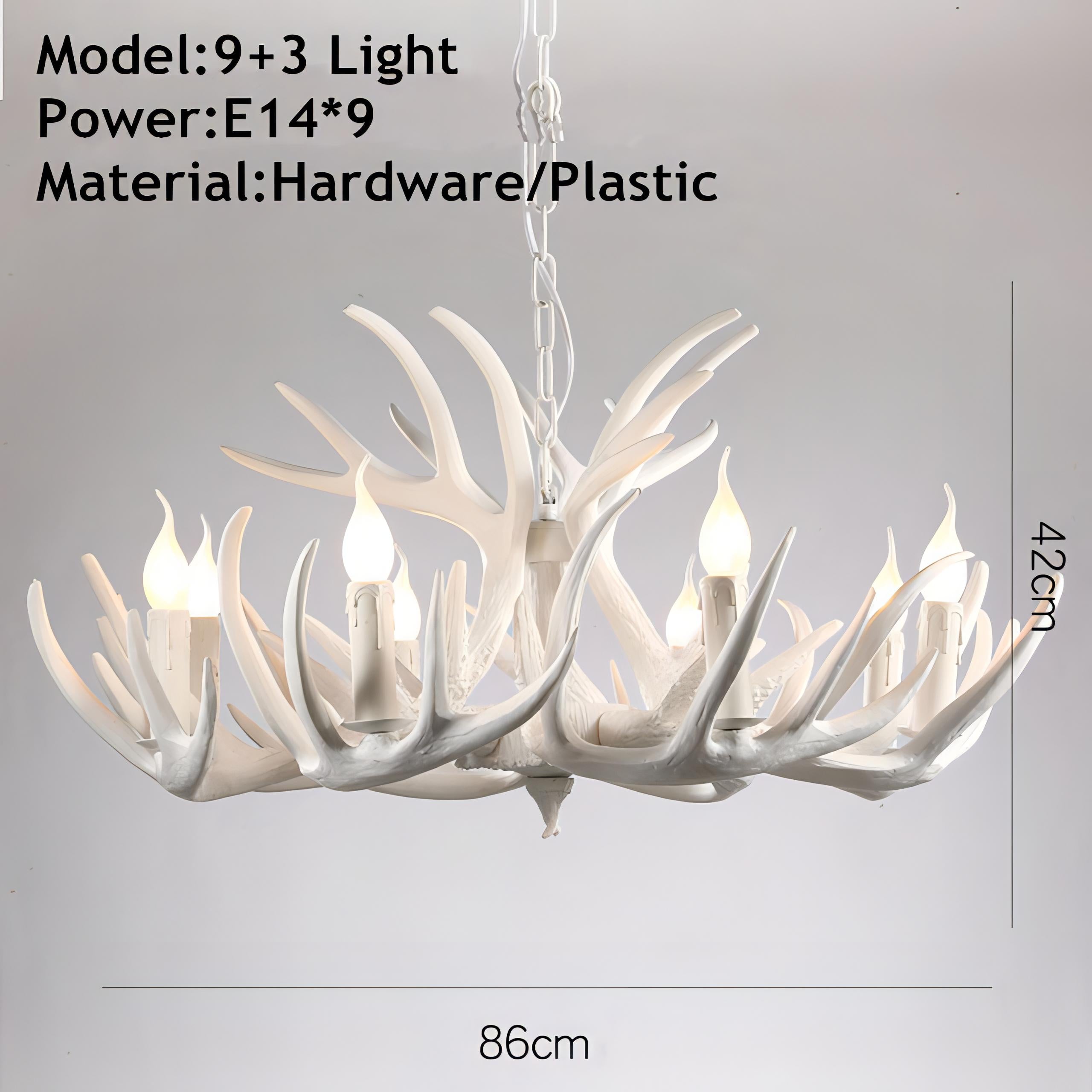 Skye - Antler Vintage Wood Ceiling Chandelier