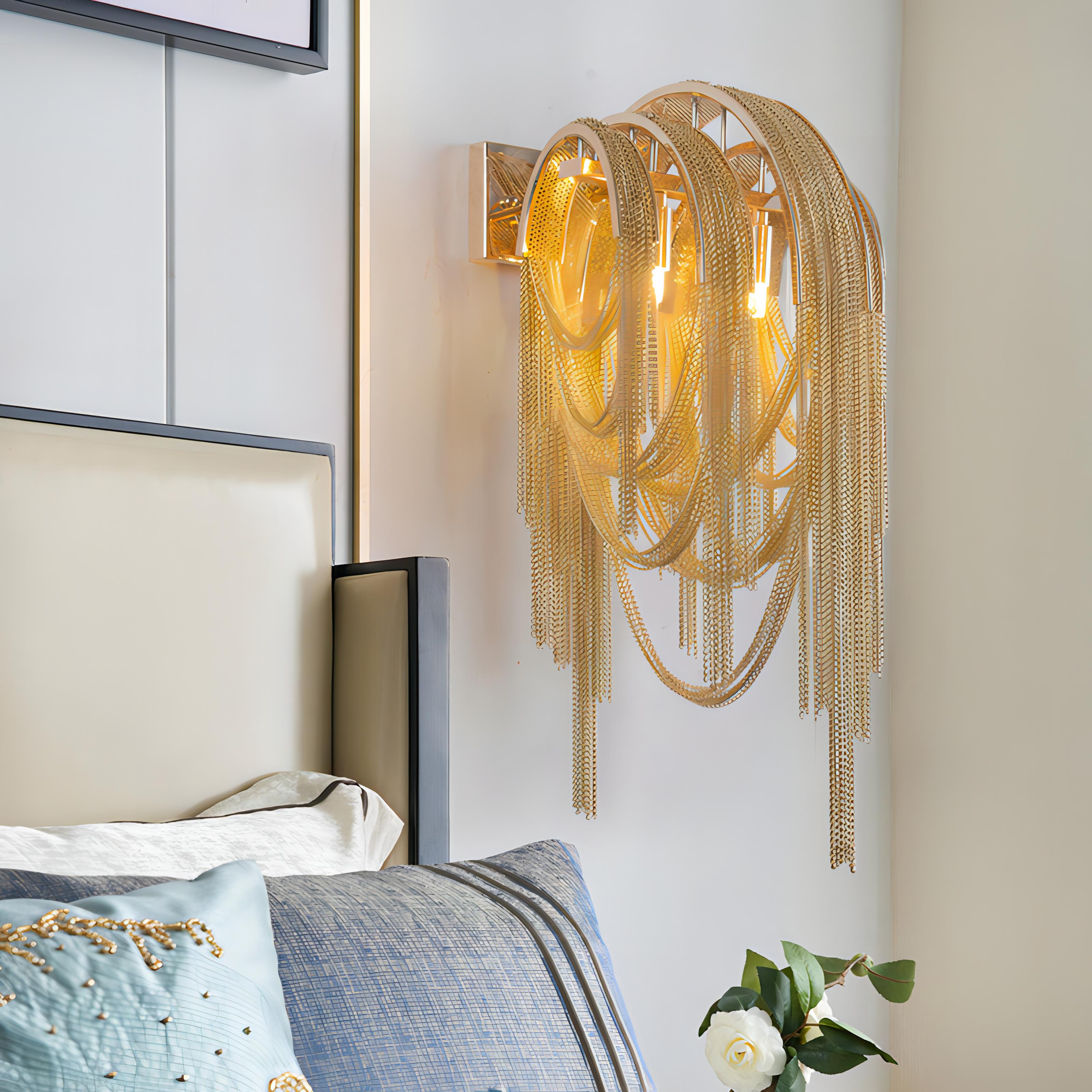 Atlantis - Round Wrapped Tassel Hanging Wall Light