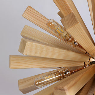 Miekah - Wooden Star Hanging Ceiling Light
