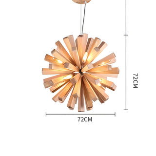 Miekah - Wooden Star Hanging Ceiling Light