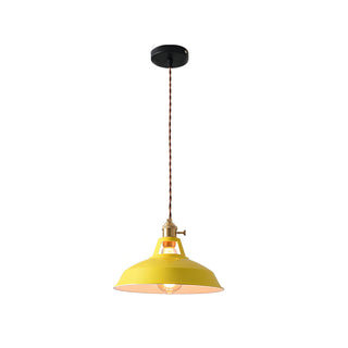 Heidi - Modern Nordic Round Pan Retro Hanging Ceiling Pendant Light