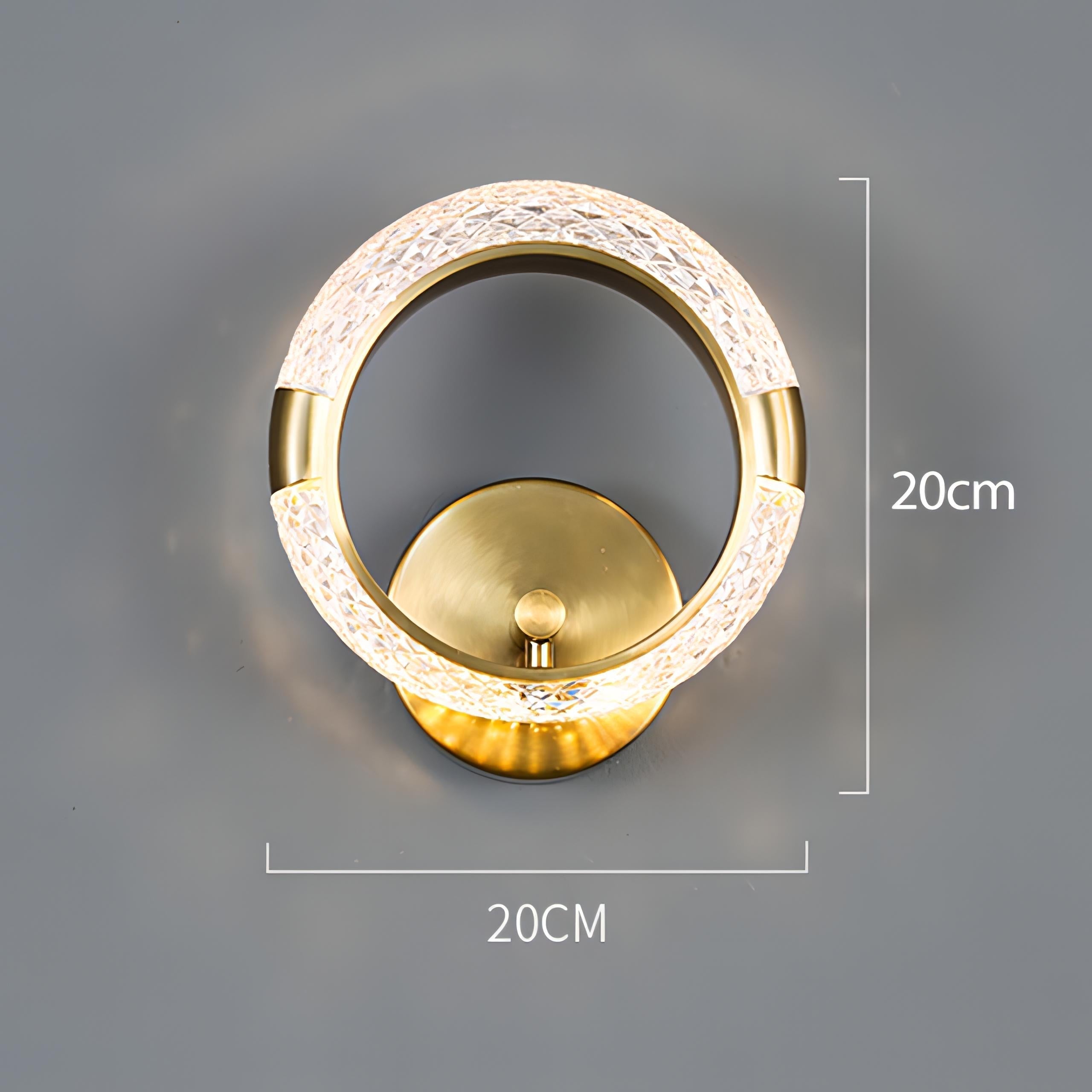 Ziva - Crystal LED Round Wall Light