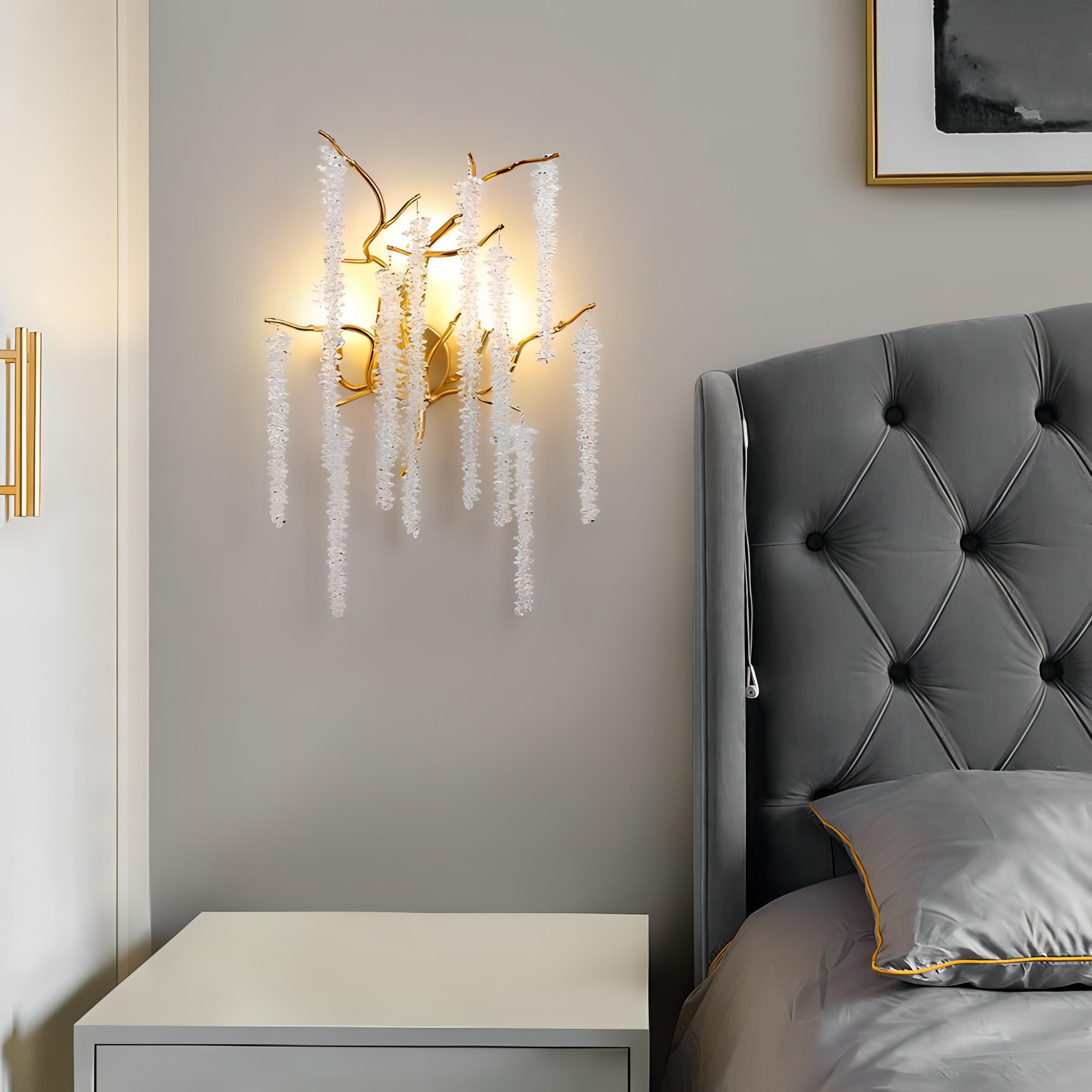 Nueve - Crystal Hanging Tree Wall Light