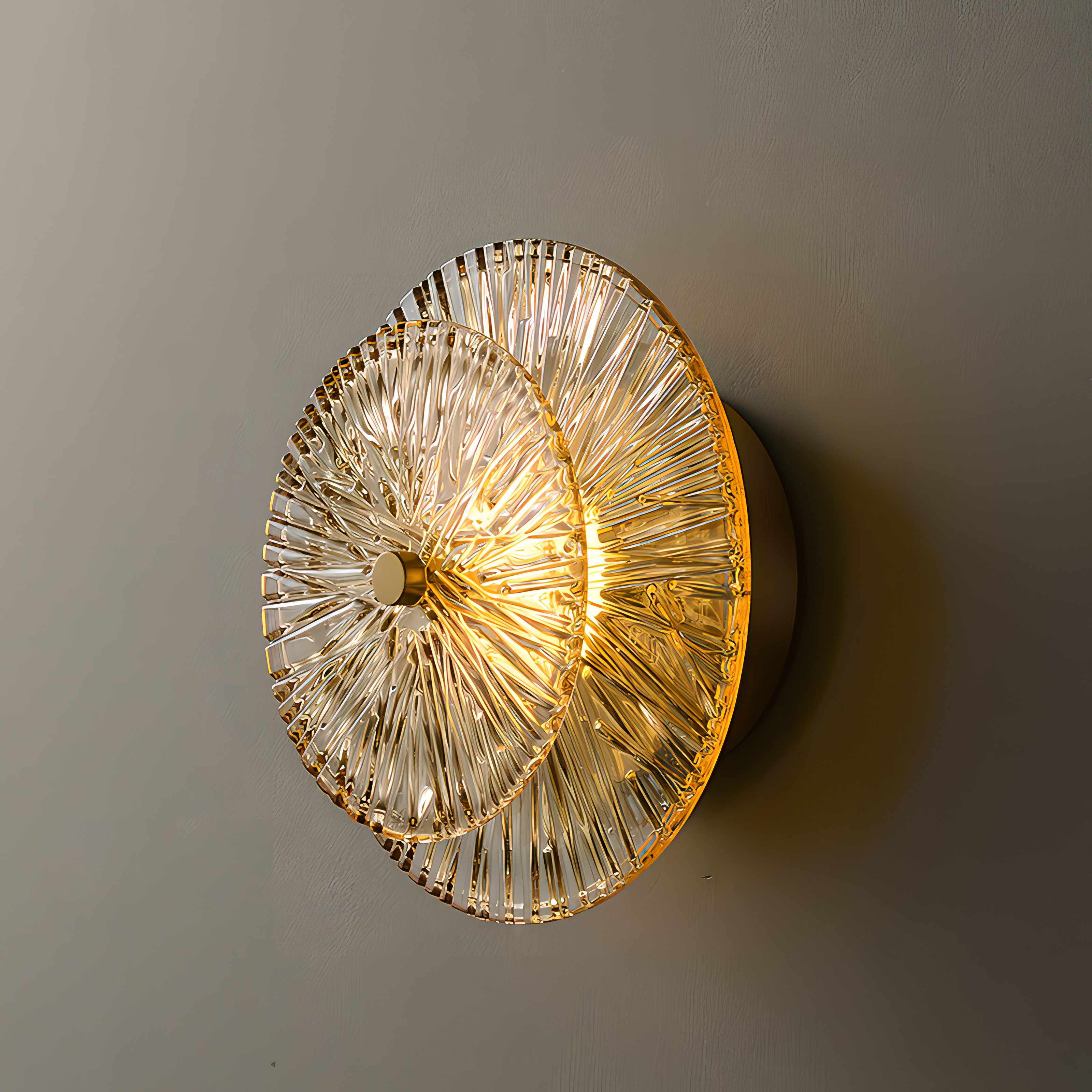 Lausanne - Glass Gold Post Modern Wall Light