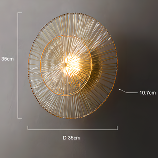Lausanne - Glass Gold Post Modern Wall Light