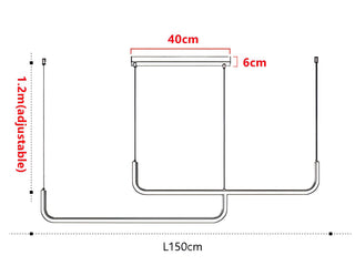 Porter - Suspension Rod LED Thin Bar Ceiling Light