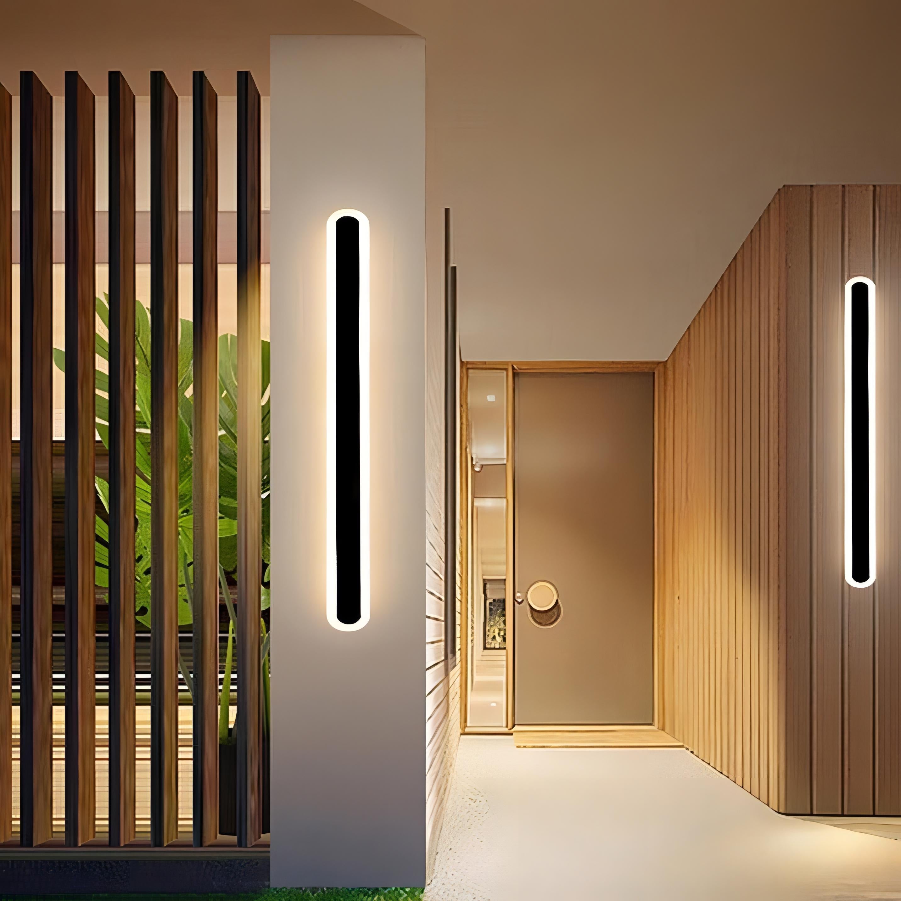 Almond - Rounded Rectangle Long Wall Light Bar