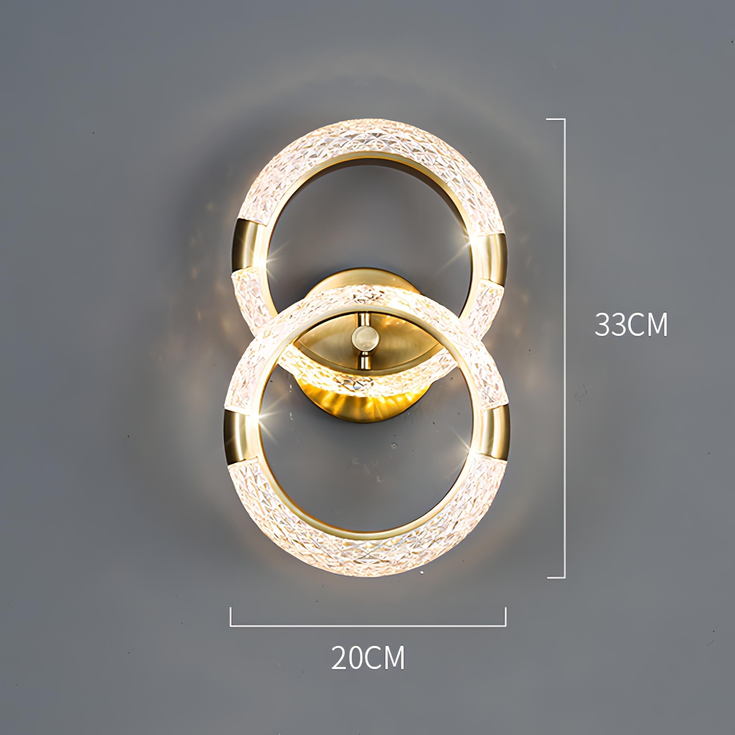 Ziva - Crystal LED Round Wall Light