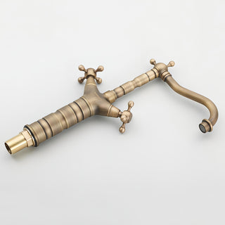 Tia - Antique Brass Dual Handle Basin Tap