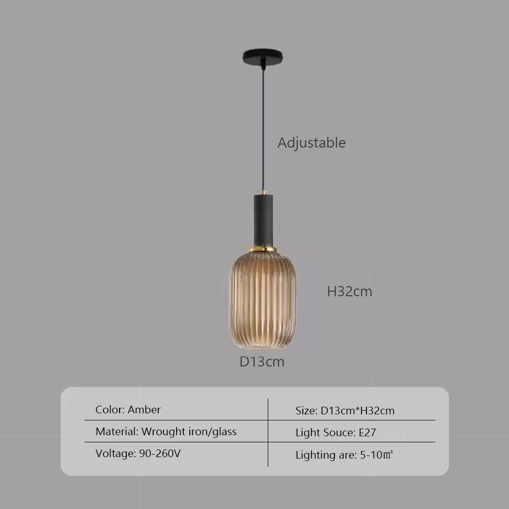 Maverick - Vintage Stained Glass Hanging Pendant Light