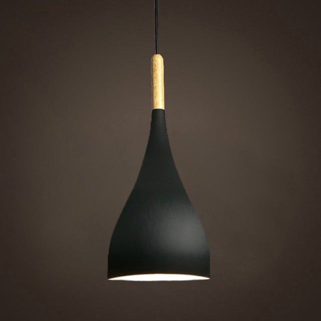 Talon - Modern Teardrop Wood Hanging Nordic Ceiling Pendant Light
