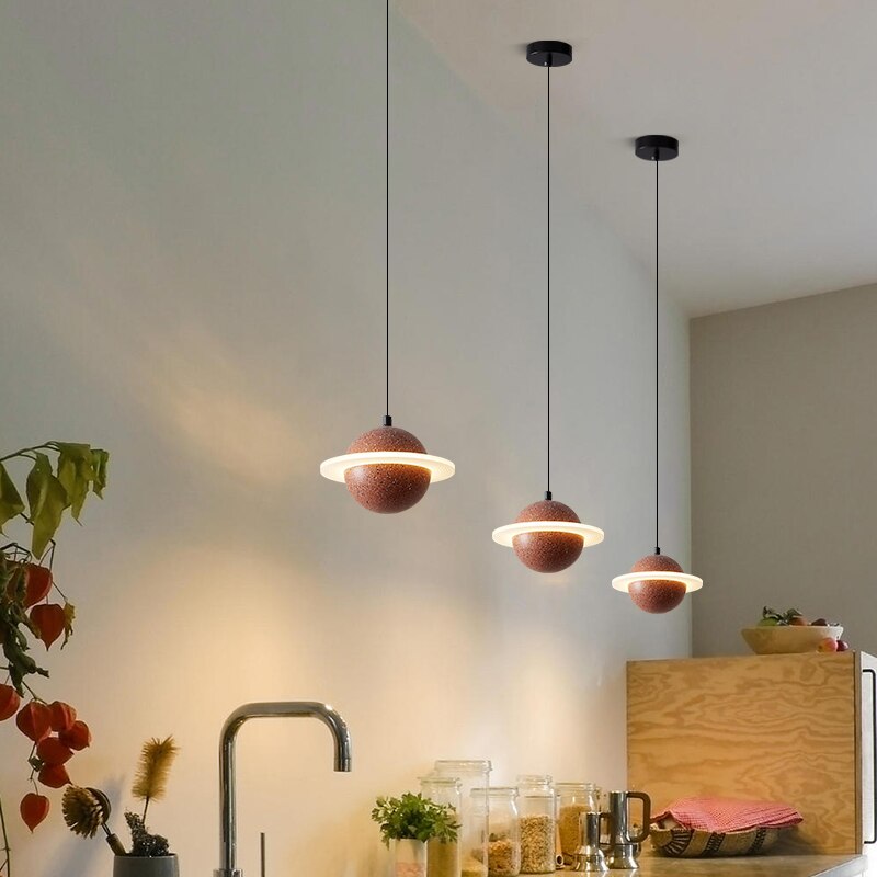 Anderson - Modern Planet Style LED Round Hanging Pendant Ceiling Light