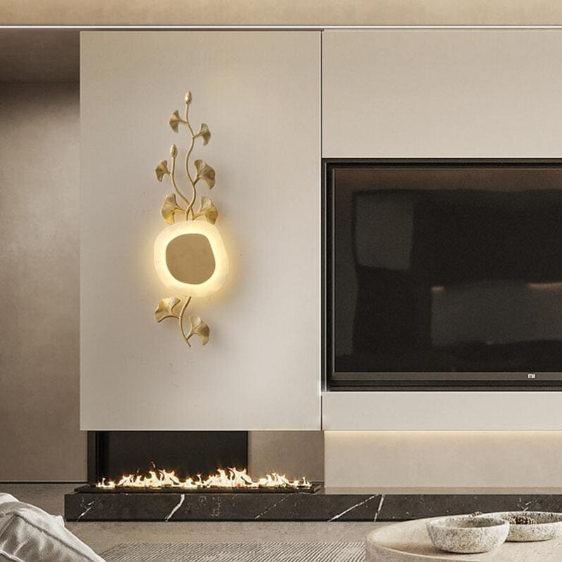 DALINDA - Gold Leaf Plant Modern LED Wall Light