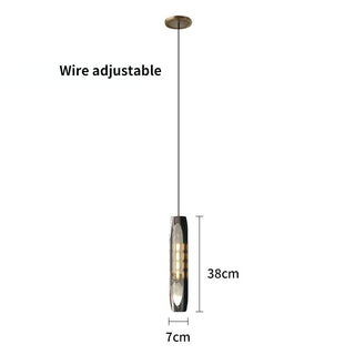 Maxwell - Crystal Vertical Tube Shade Hanging Pendant Ceiling Light
