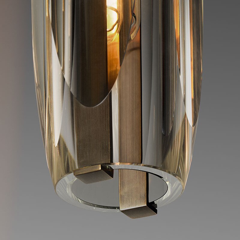 Maxwell - Crystal Vertical Tube Shade Hanging Pendant Ceiling Light