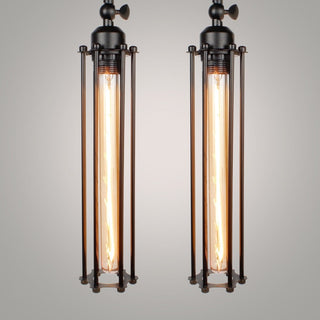 Tyson - Industrial Vintage Long Tube Pendant Ceiling Light