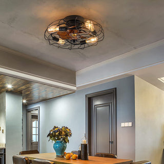 Sanaya - Industrial Retro Ceiling Fan Light