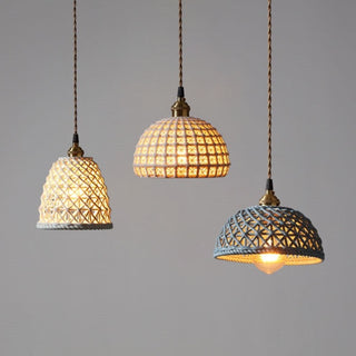 Camilo - Patterned Ceramic Hanging Pendant Ceiling Light